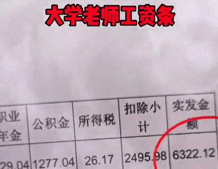 大学老师工资（大学老师每个月有多少钱工资）