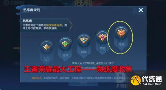 王者熟练度怎么快速提高（王者荣耀怎么快速涨熟练度）