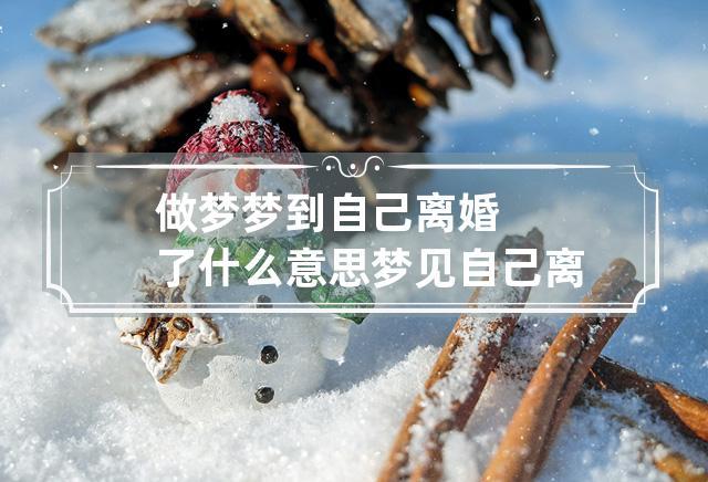 做梦离婚预示什么意思（做梦离婚有什么预兆）